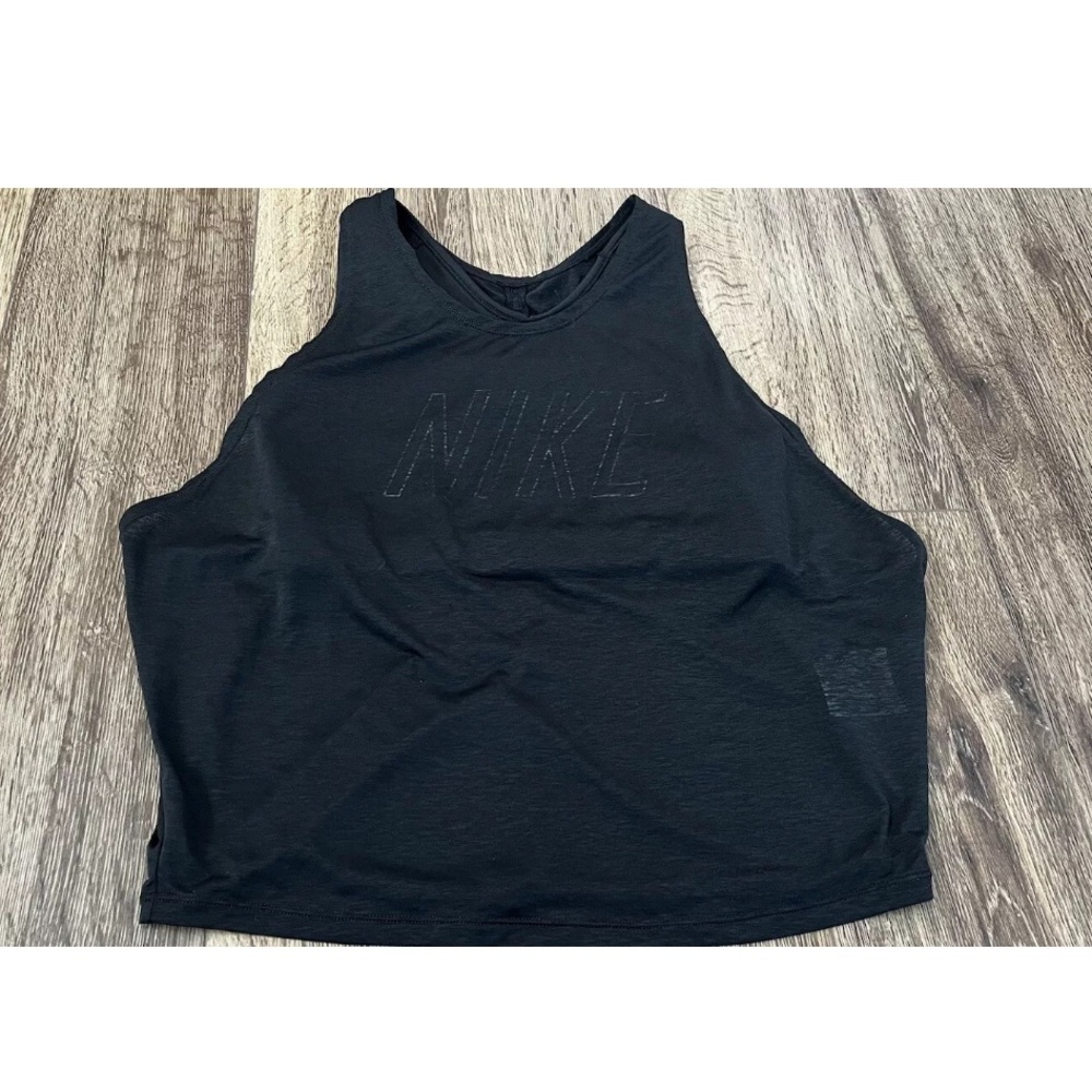 Nike Women’s Crop Tank Top, Size Small, Black And White - Picture 2 of 10